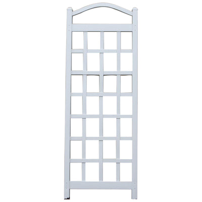 Dura-Trel Cambridge 28 x 75 Inch PVC Outdoor Garden Trellis, White (Open Box)