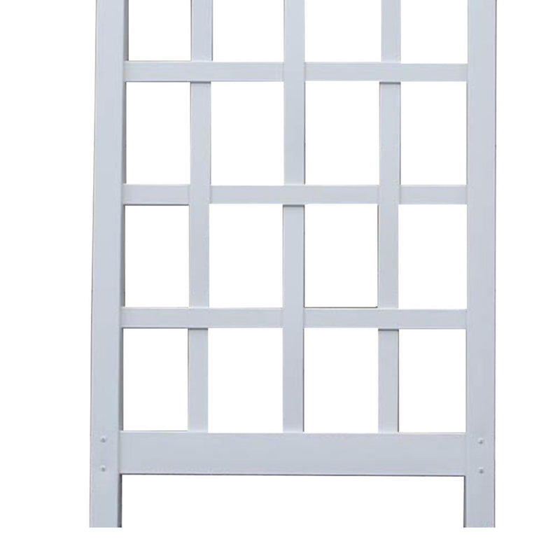 Dura-Trel Cambridge 28 x 75 Inch PVC Outdoor Garden Trellis, White (Open Box)