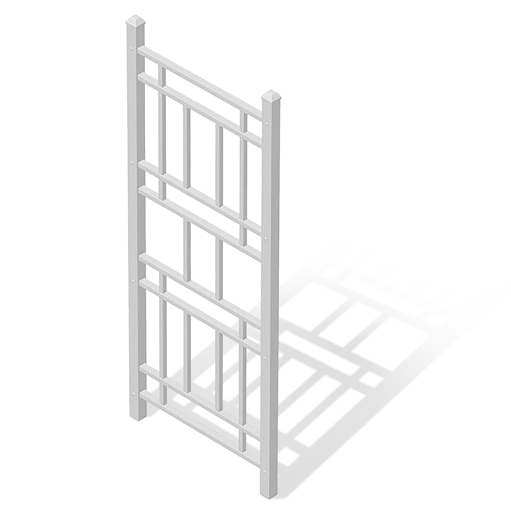 Dura-Trel Wellington 28"x75"PVC Vinyl Outdoor Garden Patio Trellis, White (Used)