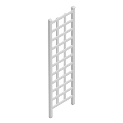 Dura-Trel Providence 22'x75' PVC Vinyl Outdoor Garden Patio Trellis, White(Used)