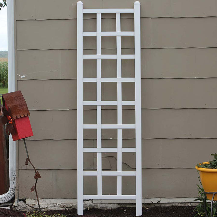 Dura-Trel Providence 22 x 75 Inch PVC Vinyl Outdoor Garden Patio Trellis, White