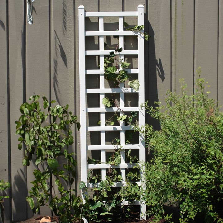 Dura-Trel Providence 22 x 75 Inch PVC Vinyl Outdoor Garden Patio Trellis, White - VMInnovations
