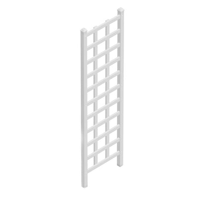 Dura-Trel Elmwood 22"x75" PVC Vinyl Outdoor Patio Trellis, White (Open Box) - VMInnovations