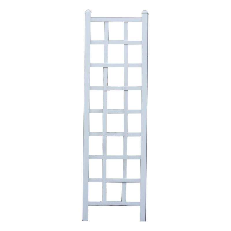 Dura-Trel Elmwood 22"x75" PVC Vinyl Outdoor Patio Trellis, White (Open Box)