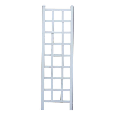 Dura-Trel Elmwood 22"x75" PVC Vinyl Outdoor Patio Trellis, White (Open Box) - VMInnovations