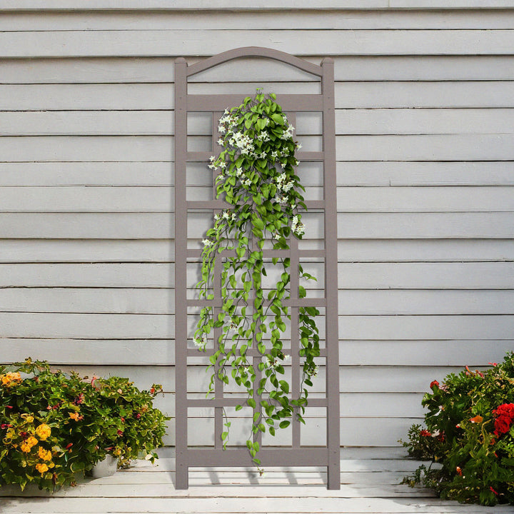 Dura-Trel Cambridge 28"x75" PVC Vinyl Outdoor Garden Patio Trellis, Mocha (Used) - VMInnovations