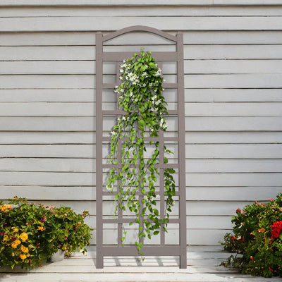Dura-Trel Cambridge 28"x75" PVC Vinyl Outdoor Patio Trellis, Mocha (Open Box) - VMInnovations