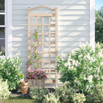 Dura-Trel Cambridge 28x75 Inch PVC Vinyl Garden Patio Trellis, Mocha (For Parts) - VMInnovations
