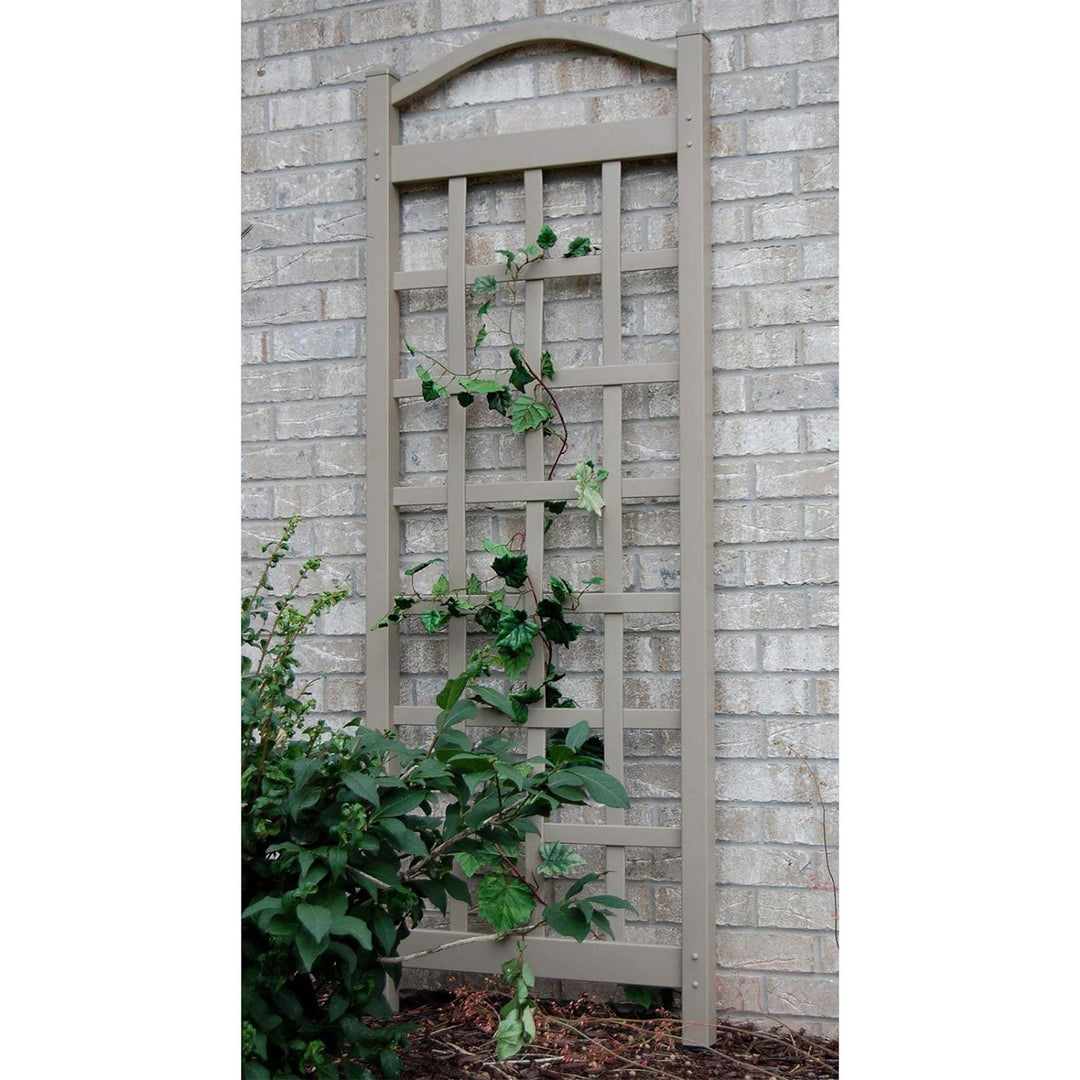 Dura-Trel Cambridge 28"x75" PVC Vinyl Outdoor Garden Patio Trellis, Mocha (Used)