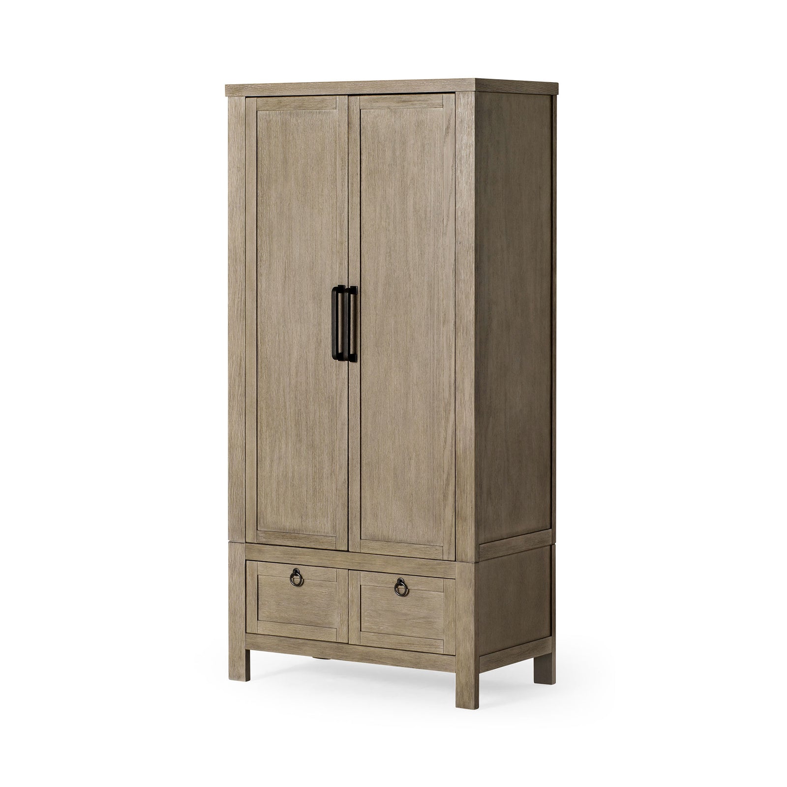 Maven Lane Vaughn Rustic Wooden Cabinet in Weathered Grey Finish - VMInnovations