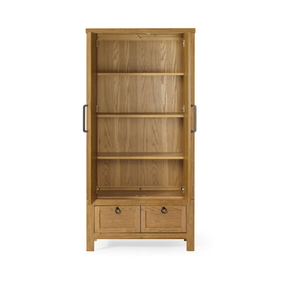 Maven Lane Vaughn Rustic Wooden Cabinet in Weathered Natural Finish - VMInnovations