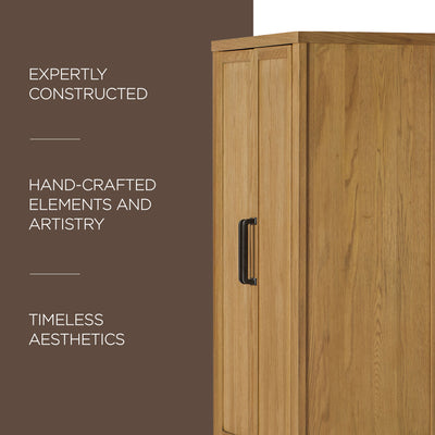 Maven Lane Vaughn Rustic Wooden Cabinet in Weathered Natural Finish - VMInnovations
