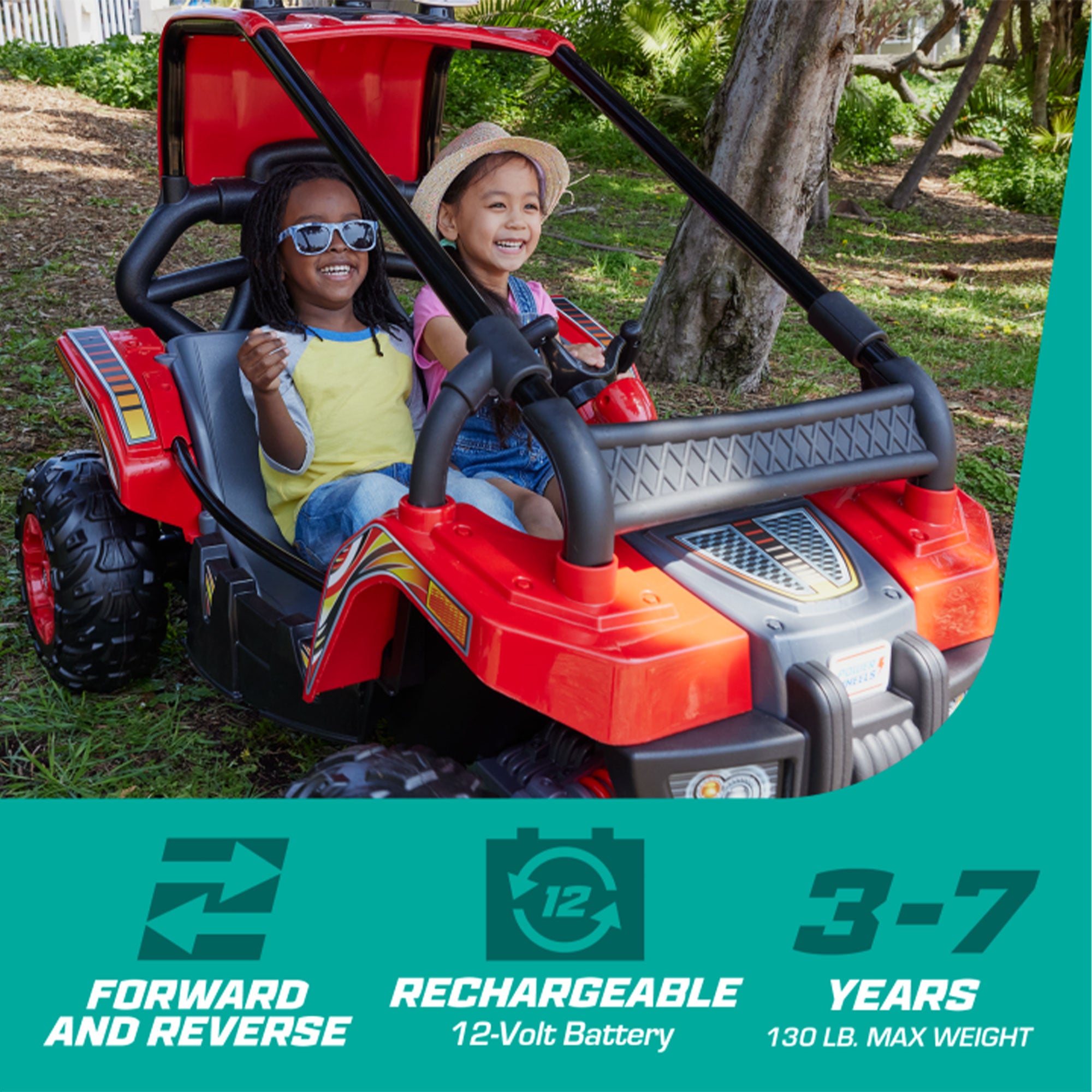 Power Wheels Baja Battery Powered Ride On Toy w/Steel Frame, Red (Open Box) - VMInnovations