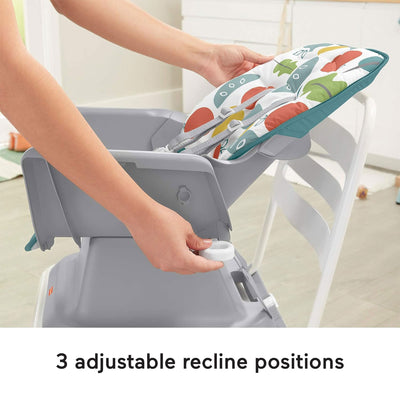 Fisher-Price SpaceSaver Simple Clean Baby High Chair Dining Seat, Pearfection