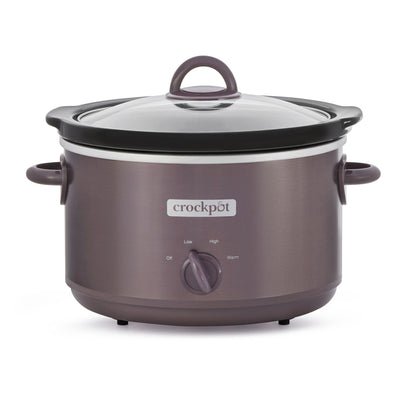 Crock-Pot Manual Design Series 4.5 Quart 3 Setting Slow Cooker, Cafe Mocha - VMInnovations