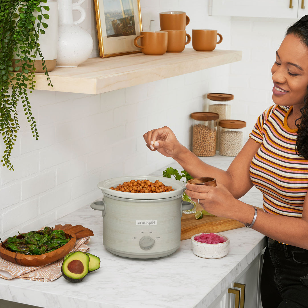 Crock-Pot Design Series 3 Qt 3 Setting Slow Cooker for Kitchen Use (Open Box)