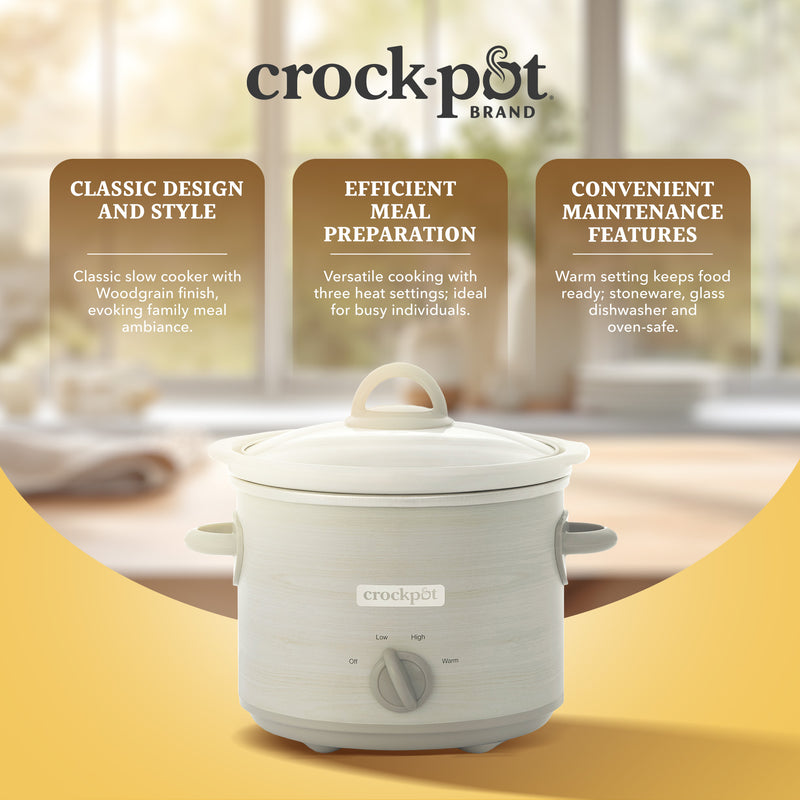 Crock-Pot Design Series 3 Qt 3 Setting Slow Cooker for Kitchen Use (Open Box)