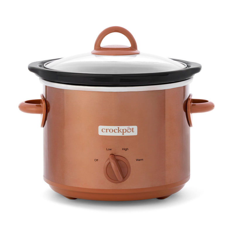 Crock-Pot 3 Quarts Manual Design Slow Cooker w/3 Heat Settings, Copper (Used)