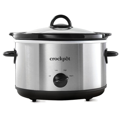 Crock-Pot 4.5 QtManual Design Series Slow Cooker w/3 Heat Settings, Silver(Used) - VMInnovations