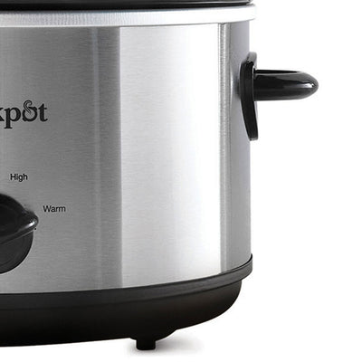 Crock-Pot 4.5 Quarts Slow Cooker w/3 Heat Settings, Silver (Open Box) - VMInnovations