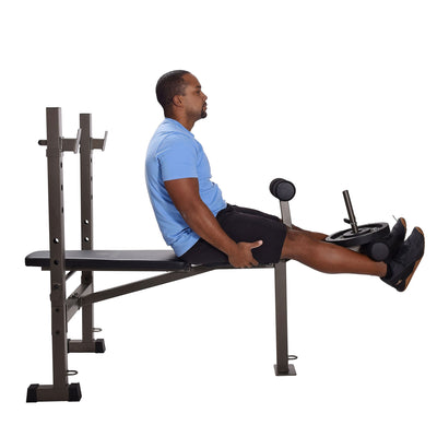 Stamina Adjustable Steel Weight Bench Rack Combo Set for Home, Black (For Parts)