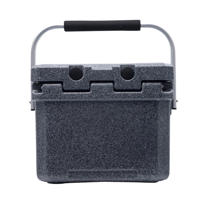 CAMP-ZERO 10 Lt 10.6 Qt Lidded Cooler w/2 Molded In Cup Holders, Black(Open Box)