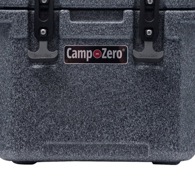 CAMP-ZERO 10 Lt 10.6 Qt Lidded Cooler w/2 Molded In Cup Holders, Black(Open Box) - VMInnovations