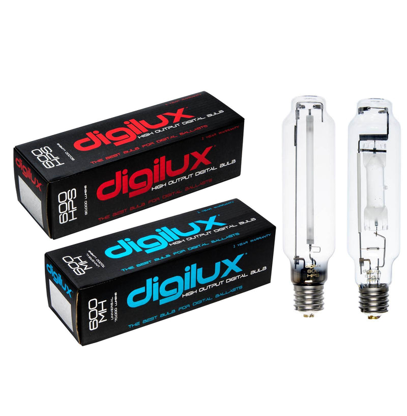 Digilux DX600 HPS 600W Hydroponics Digital Grow Light Bulb + MH 600W Grow Light