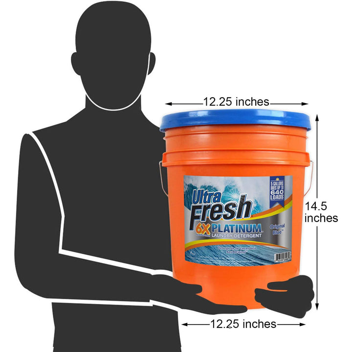Ultra Fresh 6X Platinum Laundry Detergent & Spring Fresh Fabric Softener, 5 Gal