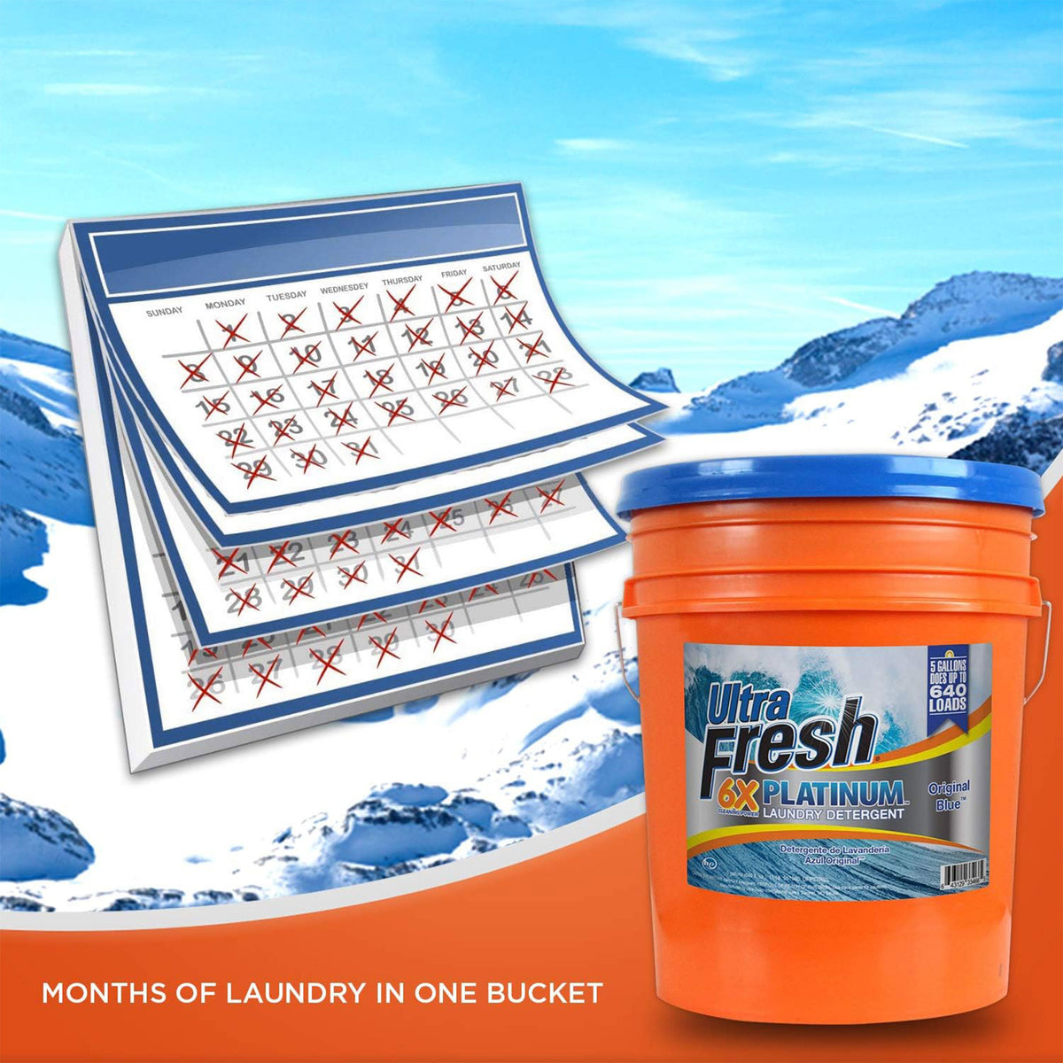 Ultra Fresh 6X Platinum Laundry Detergent & 2 Pack Platinum 6X Laundry Sheets