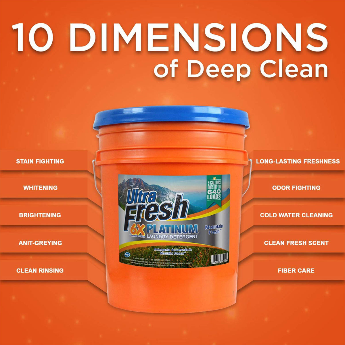 Ultra Fresh 6X Platinum 5 Gal Laundry Detergent & Platinum 6X Laundry Sheets