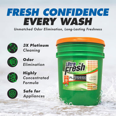 Ultra Fresh 3X Platinum Laundry Detergent & Spring Fresh Fabric Softener, 5 Gal