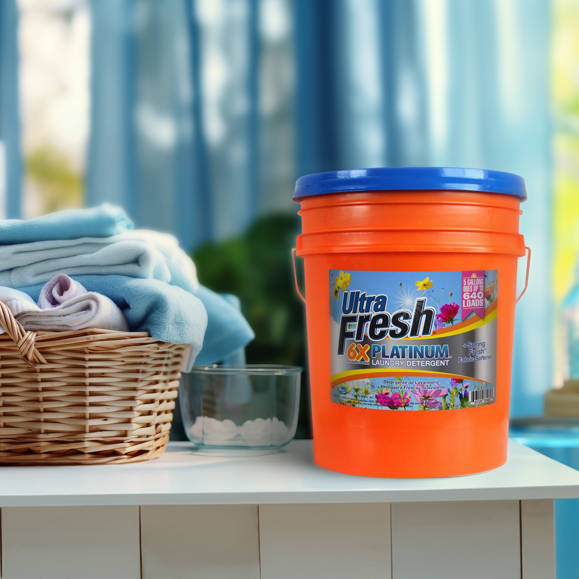 Ultra Fresh 6X Platinum 5 Gal Laundry Detergent & Platinum 6X Laundry Sheets