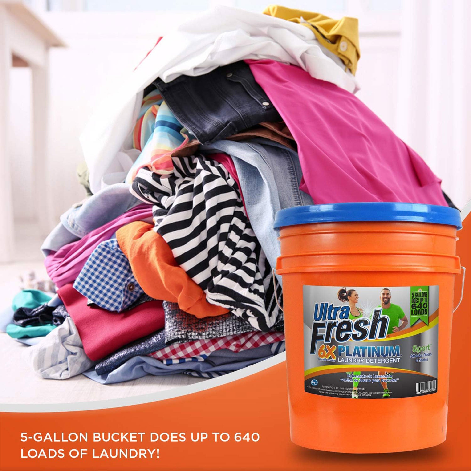 Ultra Fresh 6X Platinum Sport Laundry Detergent & Spring Fresh Fabric Softener