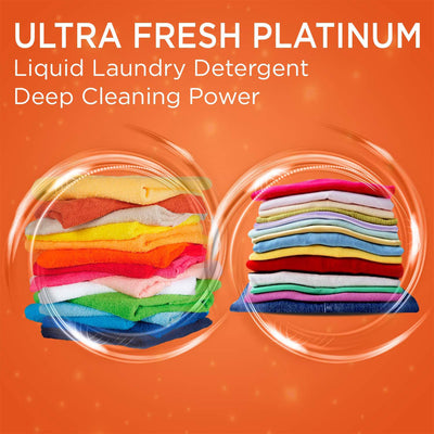 Ultra Fresh 6X Platinum 5 Gallon Sport Laundry Detergent, Up to 640 Loads w/Pump