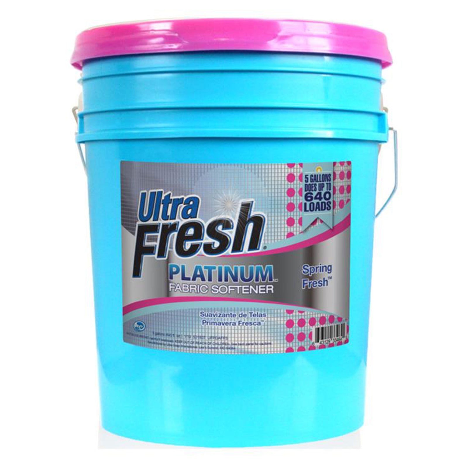 Ultra Fresh Platinum 5 Gal Spring Fresh Fabric Softener Up to 640 Loads w/Pump - VMInnovations
