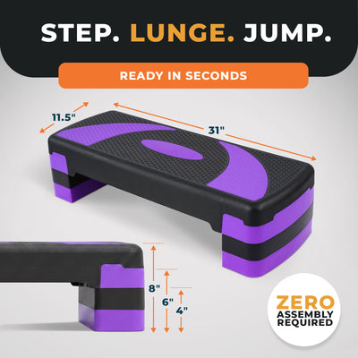 BalanceFrom Adjustable Workout Aerobic Step Platform Trainer w/Raisers (Used)
