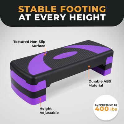 BalanceFrom Adjustable Workout Aerobic Step Platform Trainer w/Raisers (Used)