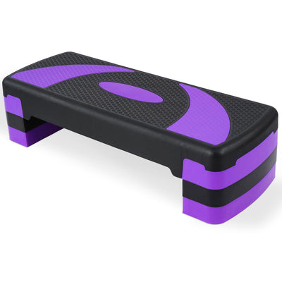 BalanceFrom Fitness Adjustable Workout Aerobic Step Platform Trainer w/Raisers