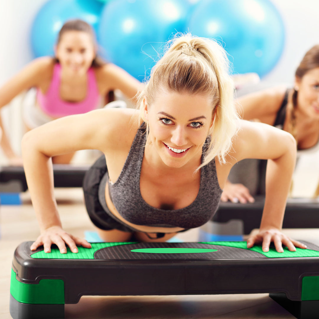 BalanceFrom Fitness Adjustable Workout Aerobic Step Platform w/Raisers(Open Box) - VMInnovations