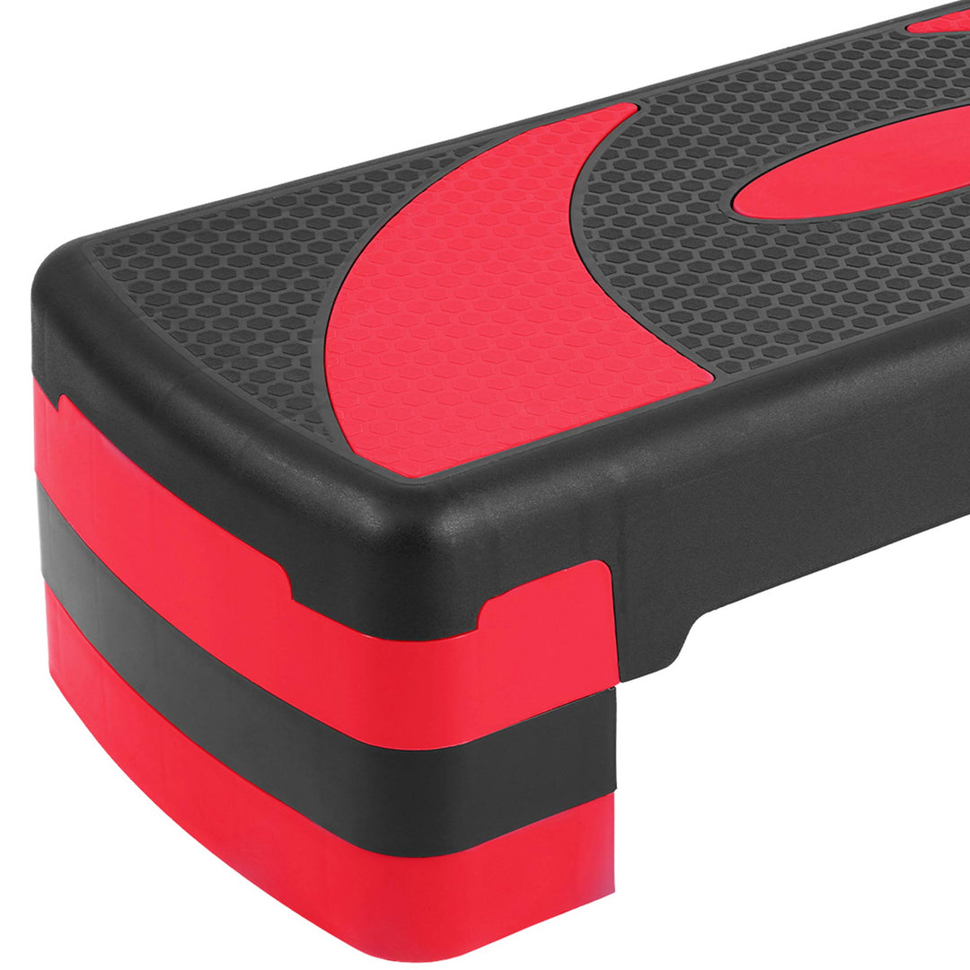 BalanceFrom Fitness Adjustable Workout Aerobic Step Platform Trainer w/Raisers