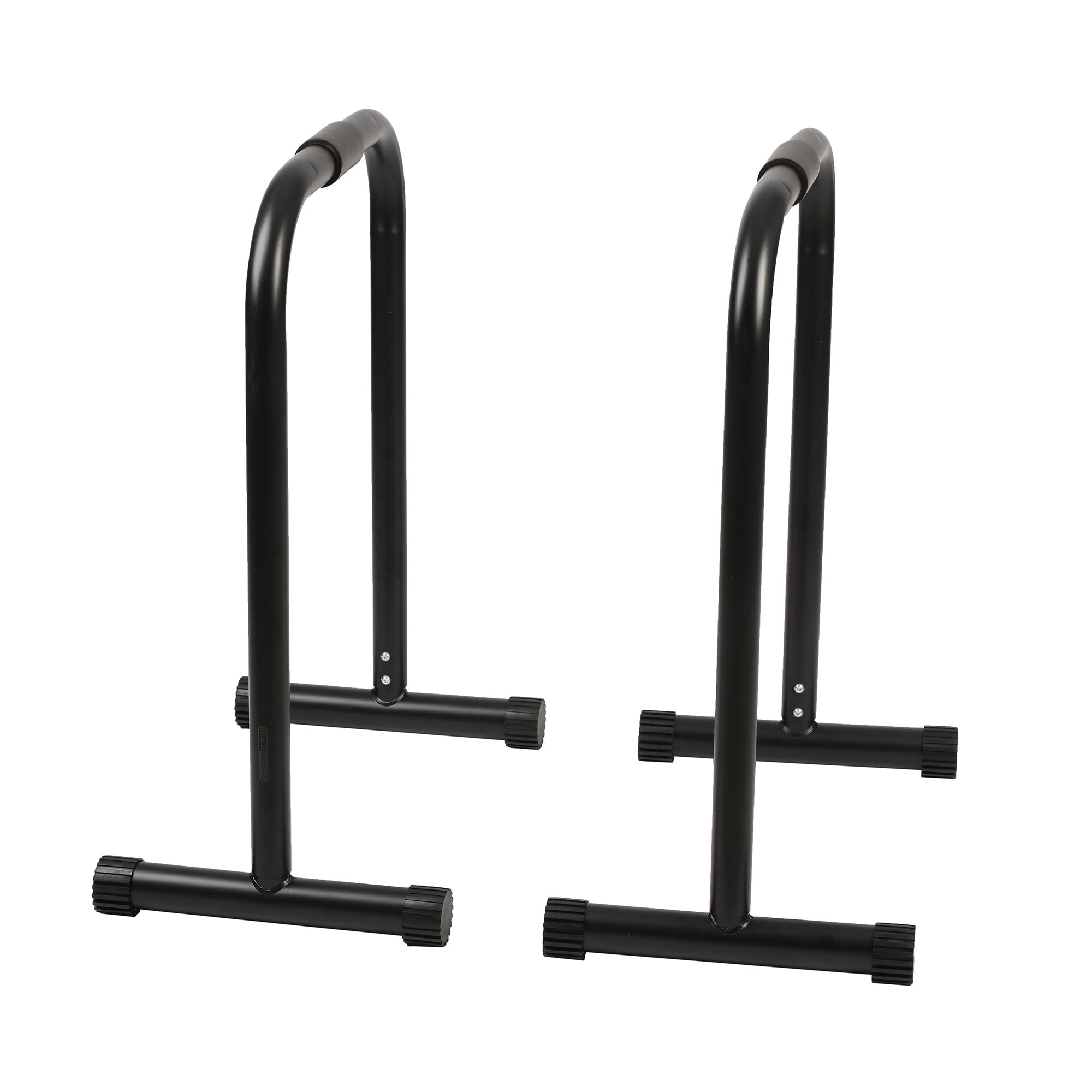 HolaHatha Dip Station Bar w/Adjustable Foot & Non Slip Covers, Black (Open Box) - VMInnovations