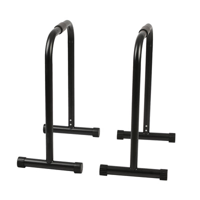 HolaHatha Dip Station Bar w/Adjustable Foot & Non Slip Covers, Black (Open Box) - VMInnovations
