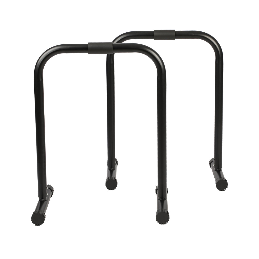 HolaHatha Dip Station Bar with Adjustable Foot and Non Slip Foot Covers (Used)
