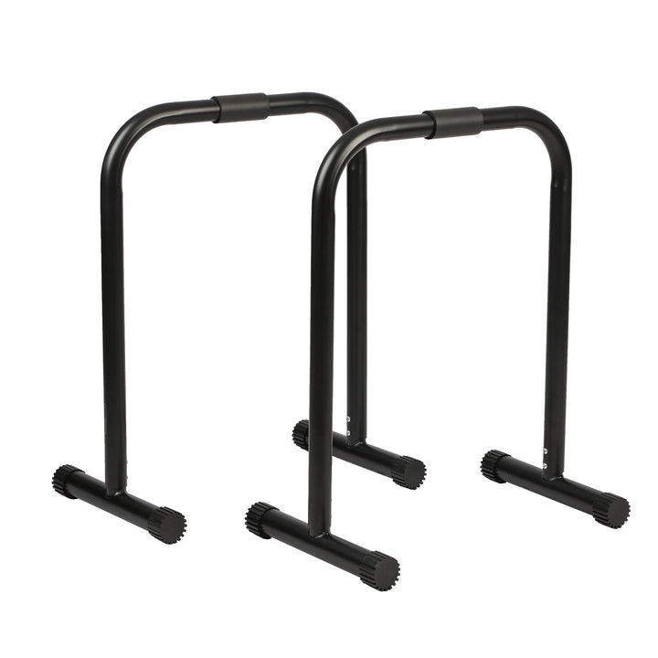HolaHatha Dip Station Bar with Adjustable Foot and Non Slip Foot Covers (Used)