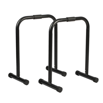 HolaHatha Dip Station Bar w/Adjustable Foot & Non Slip Covers, Black (Open Box) - VMInnovations