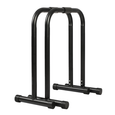 HolaHatha Dip Station Bar w/Adjustable Foot & Non Slip Covers, Black (Open Box) - VMInnovations