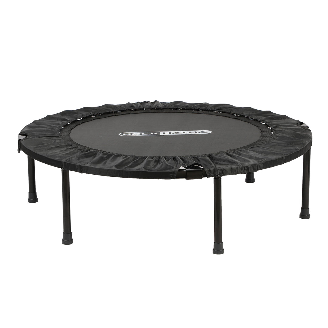 HolaHatha 40" Mini Trampoline Fitness Rebounder w/Adjustable Handle (Open Box)