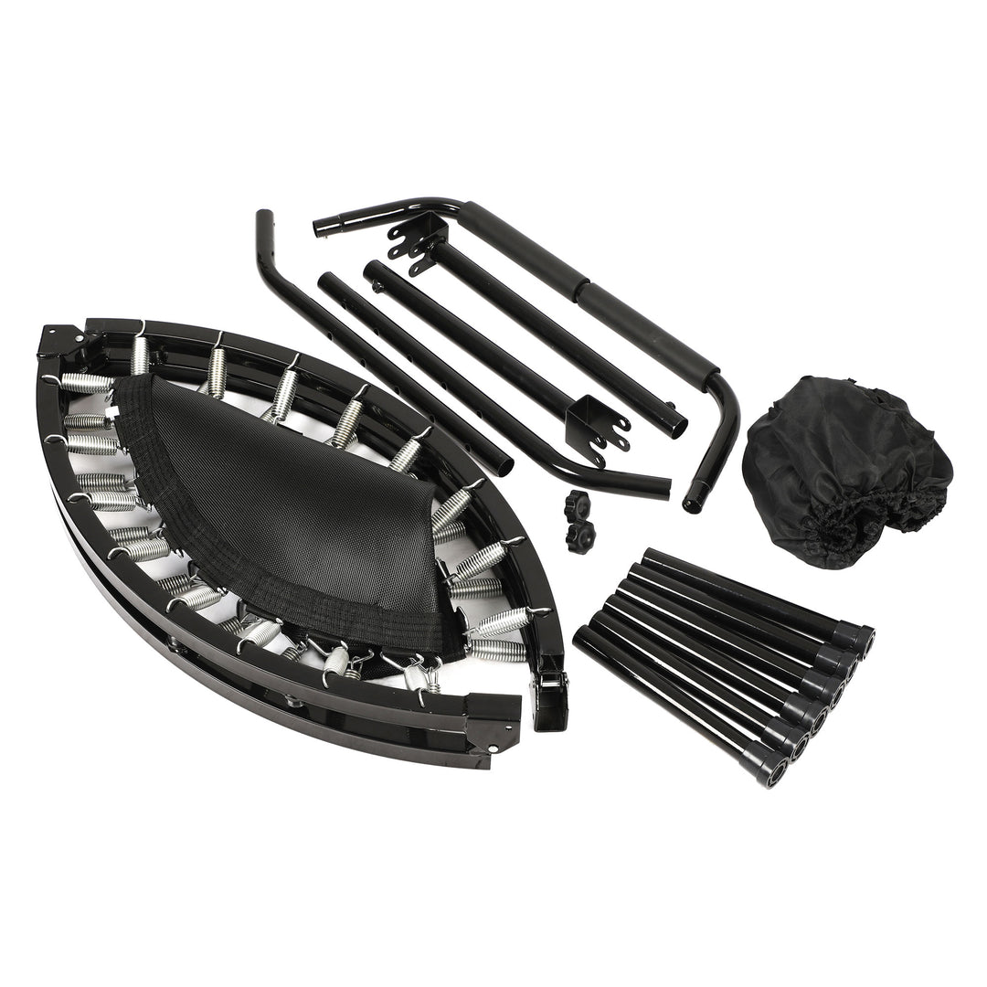 HolaHatha 40" Mini Trampoline Fitness Rebounder w/Adjustable Handle (Open Box)