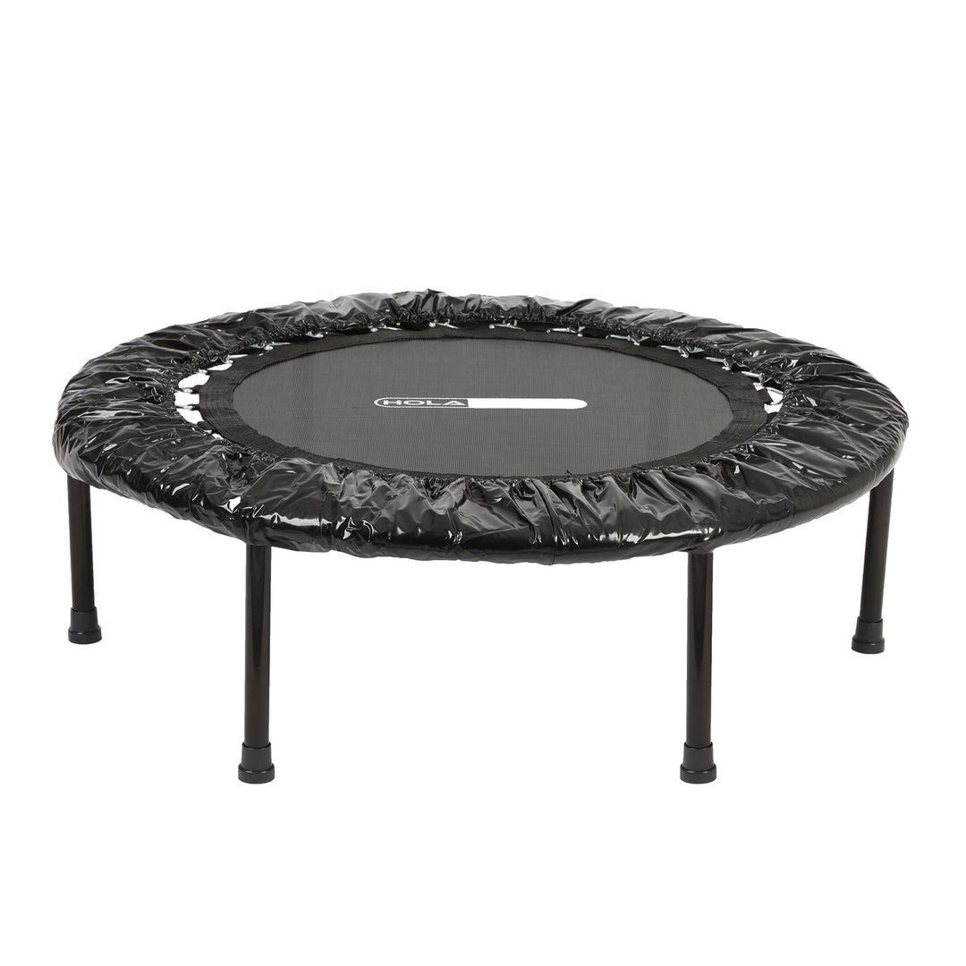 HolaHatha Foldable Mini Trampoline, 36" Round Portable Fitness Rebounder, Black